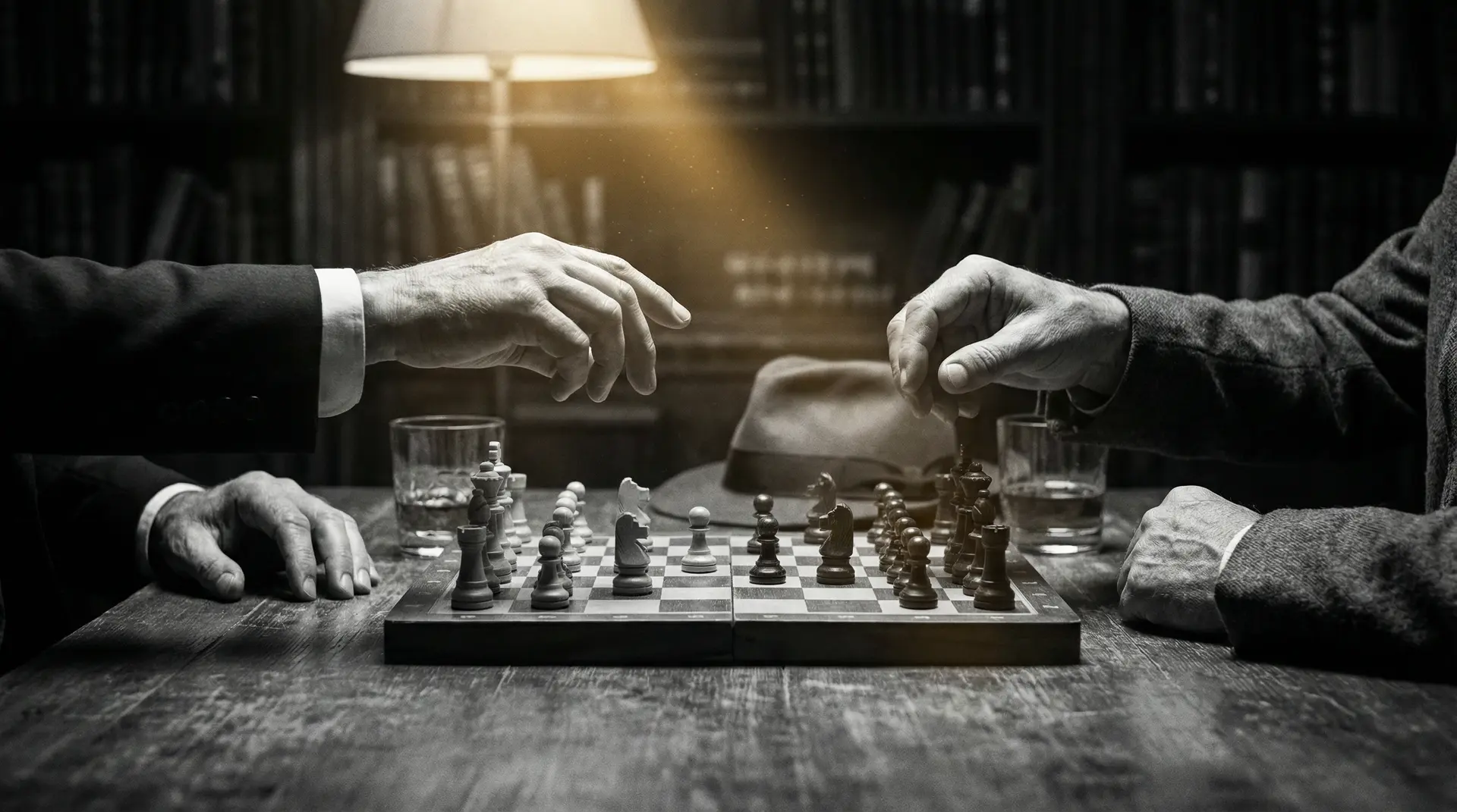 深圳楼凤 艺术探索系列 - 非线性叙事，棋盘上的对弈象征命运的交错